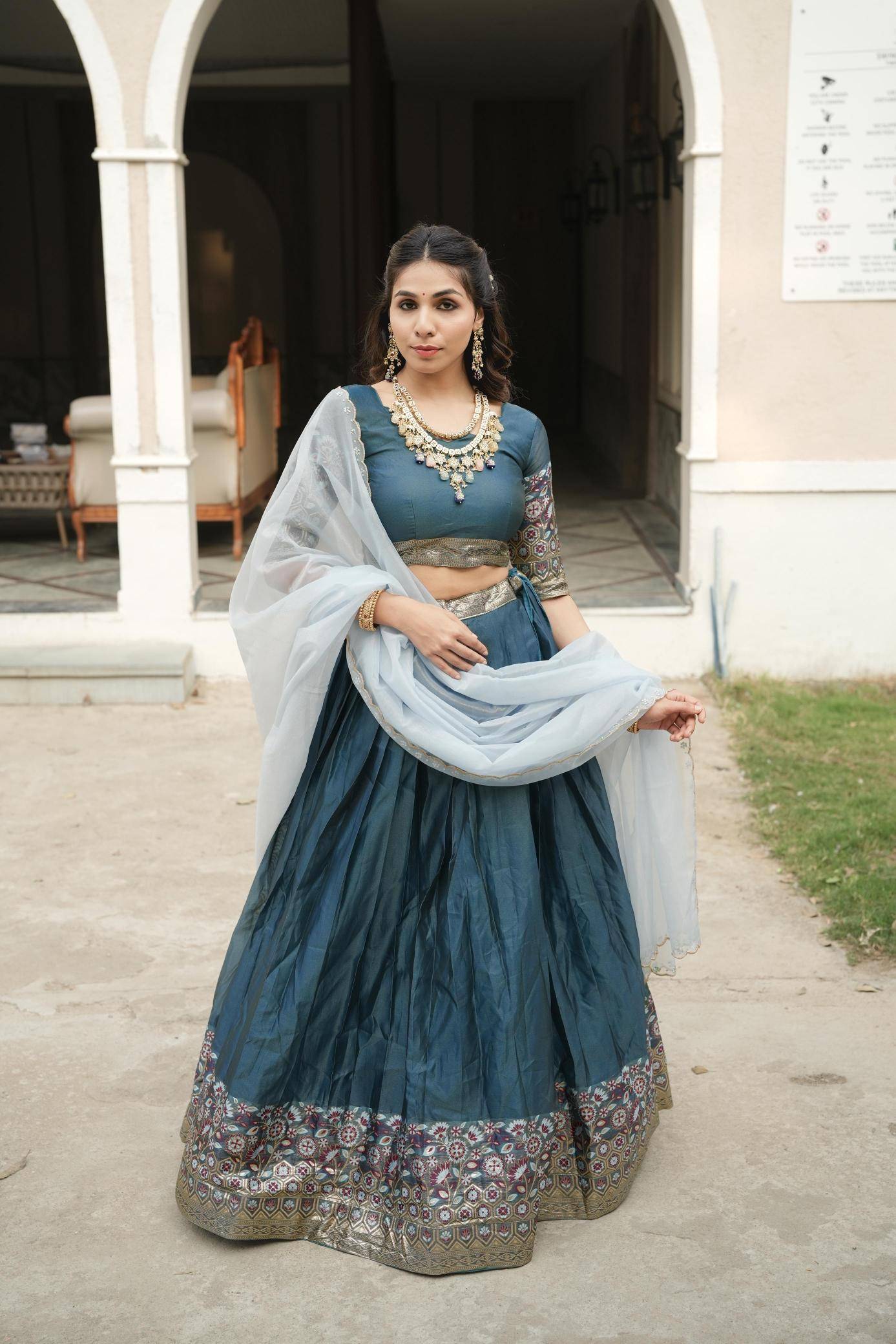 GRTN 8134 Shimmar RAMA Lehenga choli online